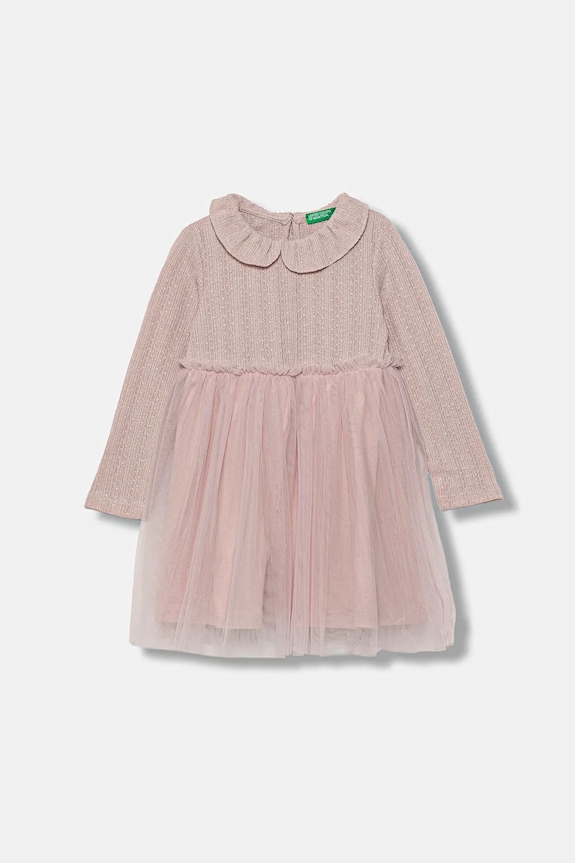 United Colors of Benetton rochie fete mini roz 4JACGV02J.P.seasonal