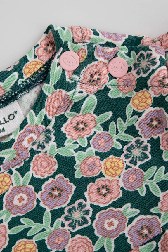 Deklice Obleka z bombažem za dojenčke Coccodrillo ZC5129101HGN pisana