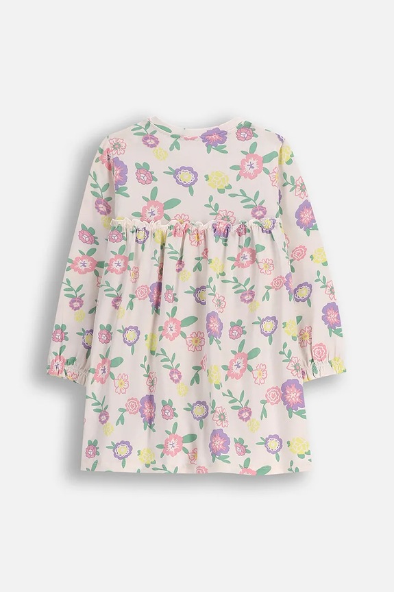 Obleka z bombažem za dojenčke Coccodrillo ZC5129601HGN bež AW25