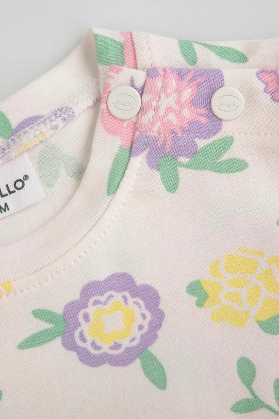 Deklice Obleka z bombažem za dojenčke Coccodrillo ZC5129601HGN bež