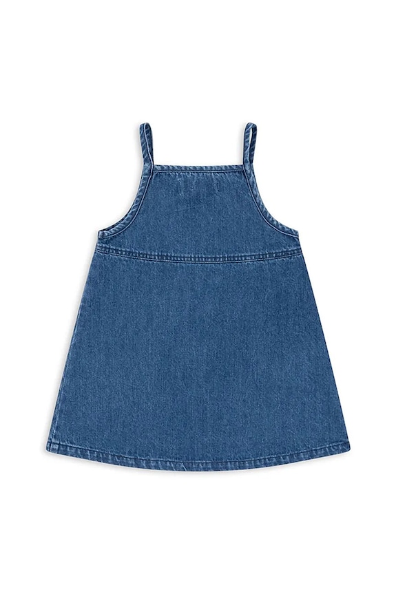 Deklice Otroška bombažna obleka Konges Sløjd MAGOT STRAP DRESS GOTS KS104475.9BYA mornarsko modra
