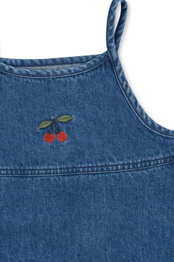 Dječja pamučna haljina Konges Sløjd MAGOT STRAP DRESS GOTS mornarsko plava KS104475.9BYA