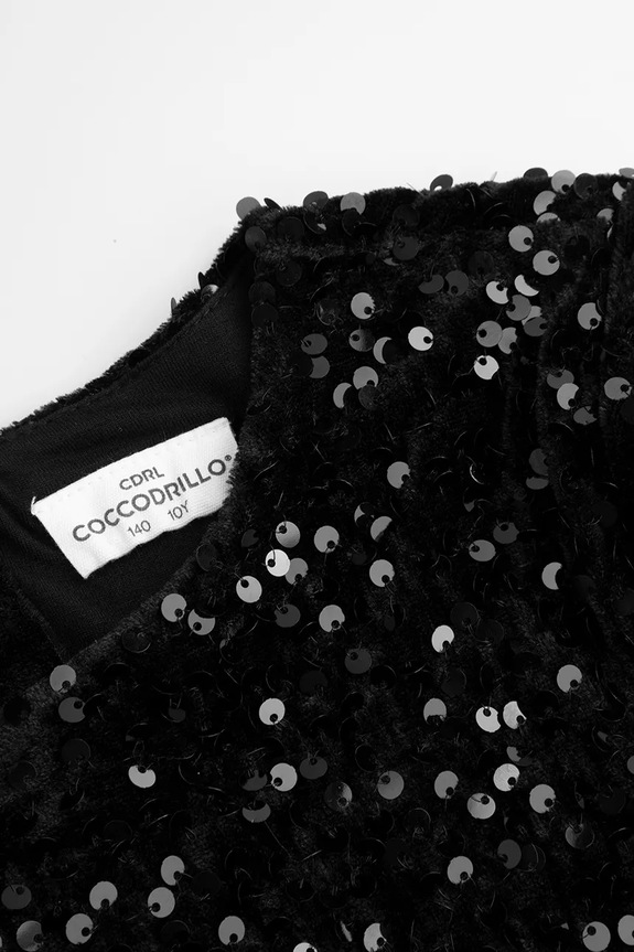 Dječja haljina s dodatkom vune Coccodrillo crna ZC5129101EPG