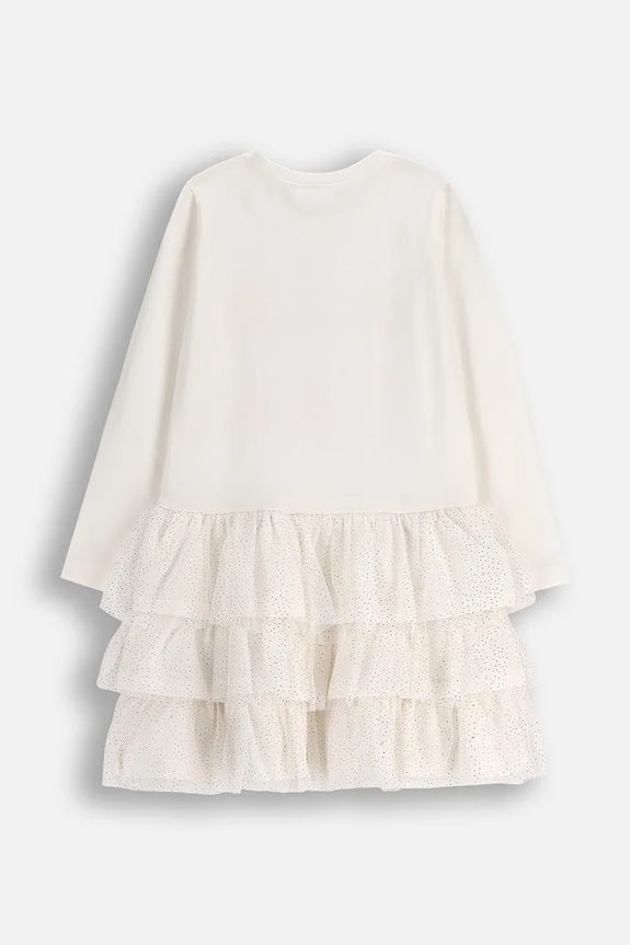 Dětské šaty s bavlnou Coccodrillo ZC5129101MER béžová AW25
