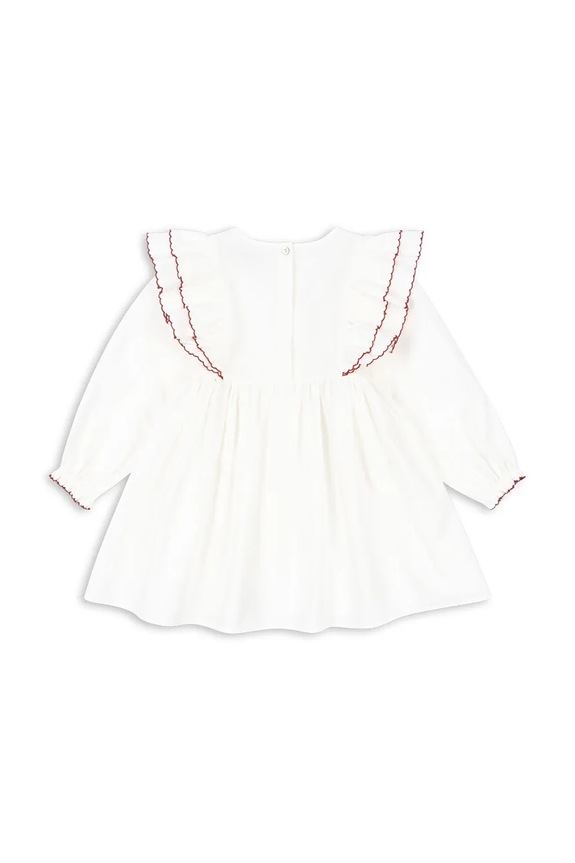 Девочка Хлопковое детское платье Konges Sløjd COEUR DRESS GOTS KS104268.9BYA белый
