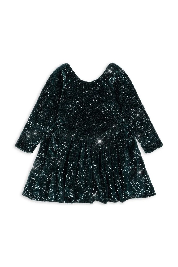 Dievčenské šaty Konges Sløjd VIOLA DRESS KS104464.9BYA zelená AW25