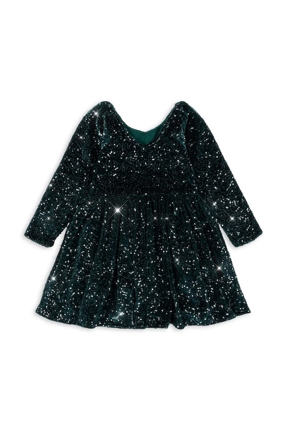 Dievča Dievčenské šaty Konges Sløjd VIOLA DRESS KS104464.9BYA zelená