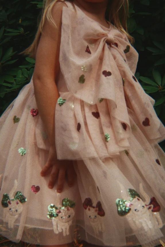 Konges Sløjd rochie fete YVONNE BOW DRESS KS105170.9BYA