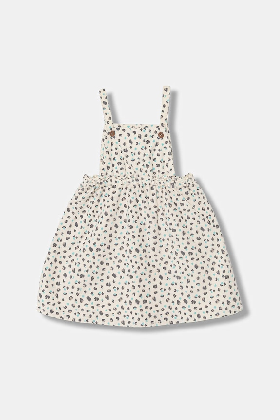 United Colors of Benetton rochie din bumbac pentru copii midi bej 4JBTGT00O.P.Seasonal