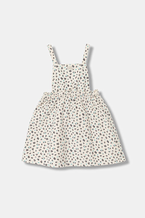 United Colors of Benetton rochie din bumbac pentru copii 4JBTGT00O.P.Seasonal bej AW25