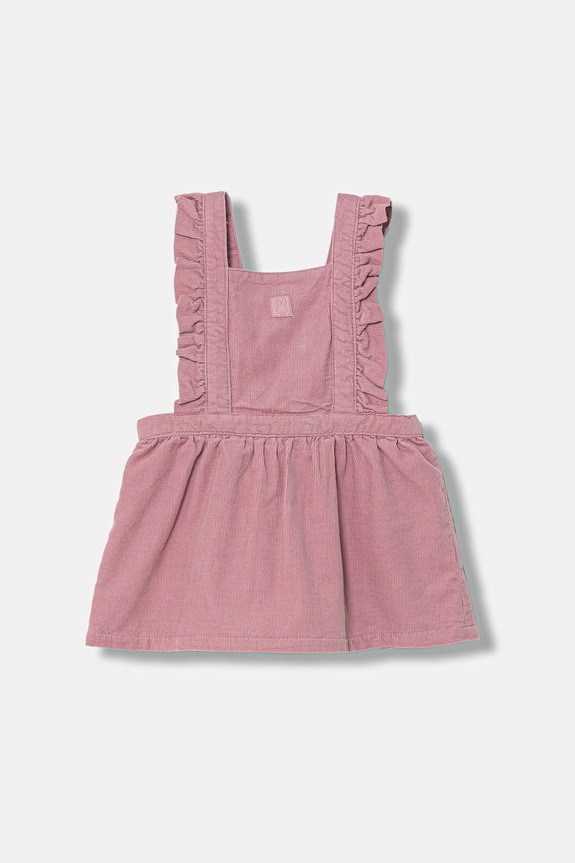 Βρεφικό βαμβακερό φόρεμα United Colors of Benetton 4O5GAT01K.W.Seasonal ροζ AW25