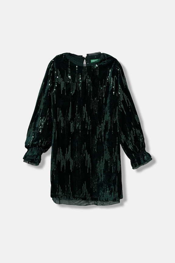 Dievčenské šaty United Colors of Benetton pletenina zelená 4OZGCV03P.G.Seasonal