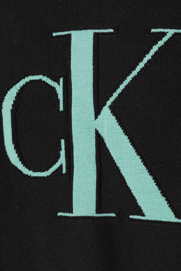 Dječaci Dječji pamučni pulover Calvin Klein Jeans IB0IB02152.9BYA crna