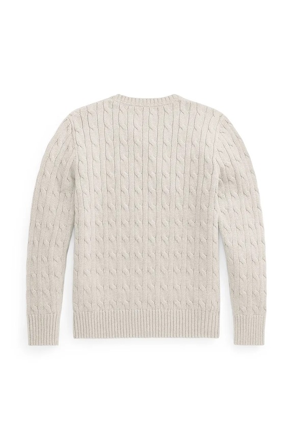Chlapec Bavlnený sveter Polo Ralph Lauren 323702674024 biela
