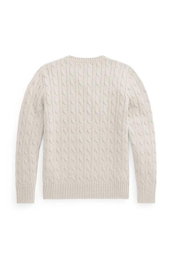 Chlapec Bavlnený sveter Polo Ralph Lauren 323702674024 biela
