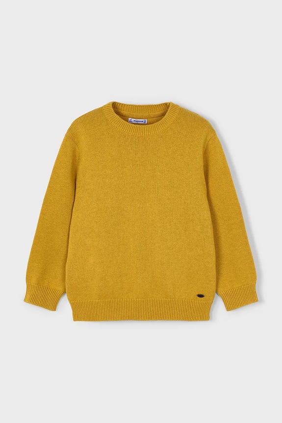 Dječji pamučni pulover Mayoral 311.5E.Mini.9BYA zlatna AW25