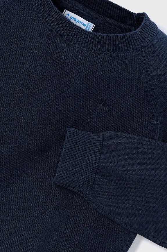 Dečki Otroški bombažen pulover Mayoral 323.5A.Mini.9BYA mornarsko modra