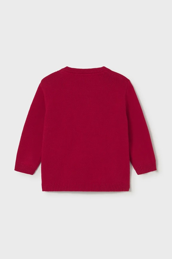 Παιδικό πουλόβερ με προσθήκη μαλλιού Mayoral 351.3E.Baby.9BYA κόκκινο AW25