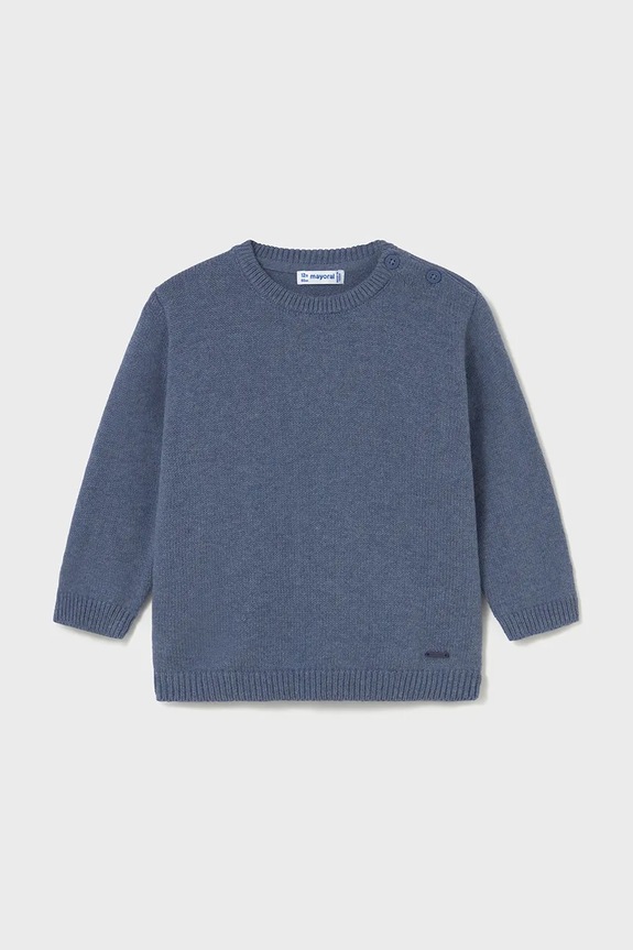 Παιδικό πουλόβερ με προσθήκη μαλλιού Mayoral 351.3E.Baby.9BYA μπλε AW25