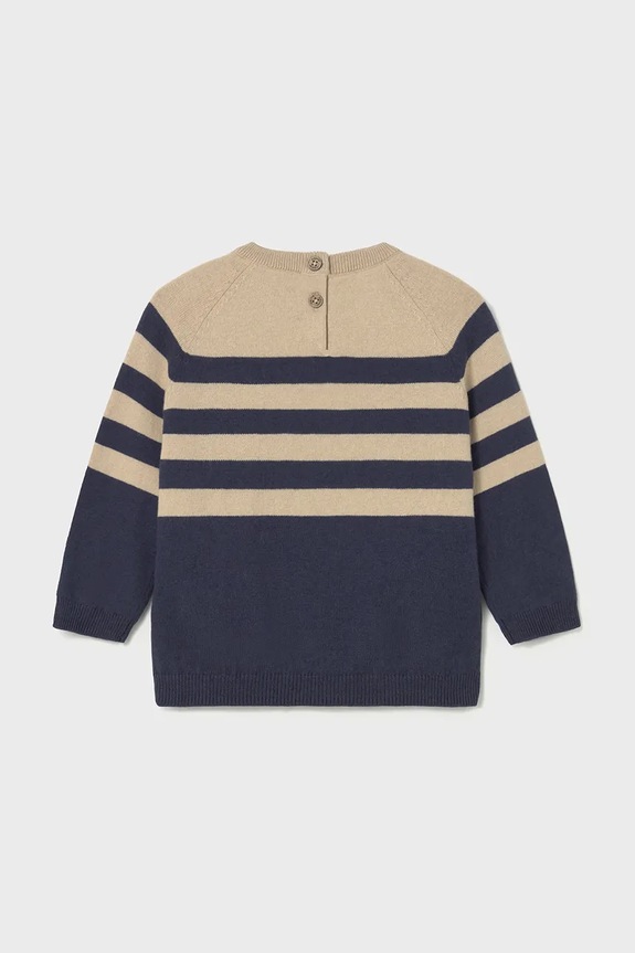 Mayoral sweter z domieszką wełny dziecięcy 2342.3C.Baby.9BYA granatowy AW25