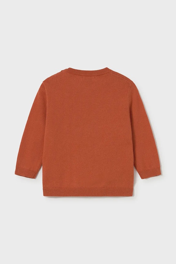 Mayoral sweter z domieszką wełny dziecięcy 2343.3D.Baby.9BYA pomarańczowy AW25