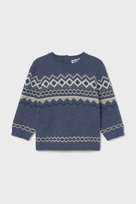 Mayoral sweter z domieszką wełny niemowlęcy z domieszką wełny granatowy 2344.3E.Baby.9BYA