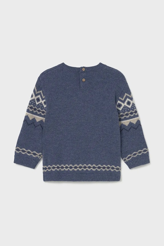 Mayoral sweter z domieszką wełny niemowlęcy 2344.3E.Baby.9BYA granatowy AW25