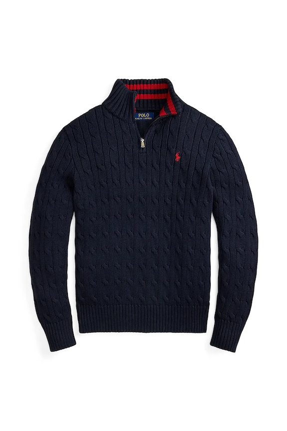 Pamučni pulovwe Polo Ralph Lauren 323868894017 mornarsko plava AW25