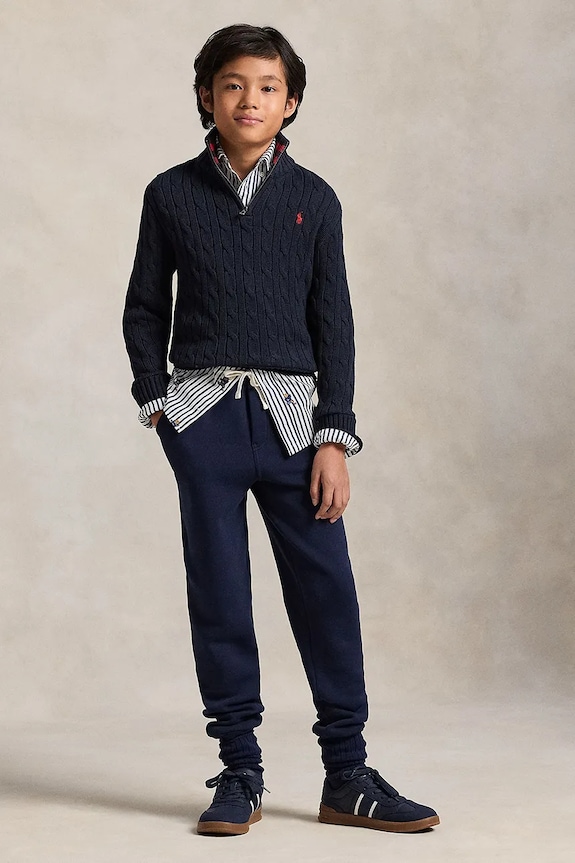 Pamučni pulovwe Polo Ralph Lauren mornarsko plava 323868894017
