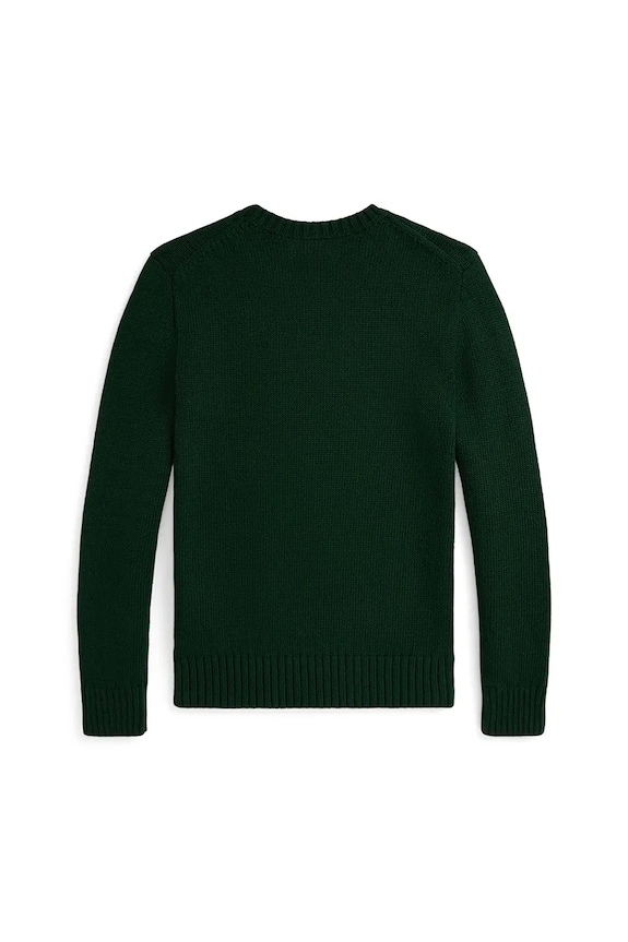 Chłopiec Polo Ralph Lauren sweter bawełniany dziecięcy 323978393001 zielony