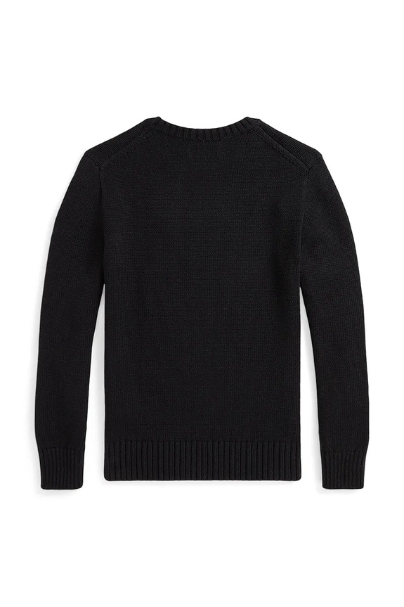 Chlapec Detský bavlnený sveter Polo Ralph Lauren 323981629001 čierna