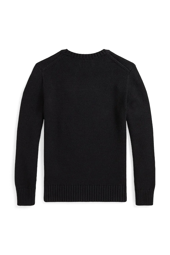 Chlapec Detský bavlnený sveter Polo Ralph Lauren 323981629001 čierna