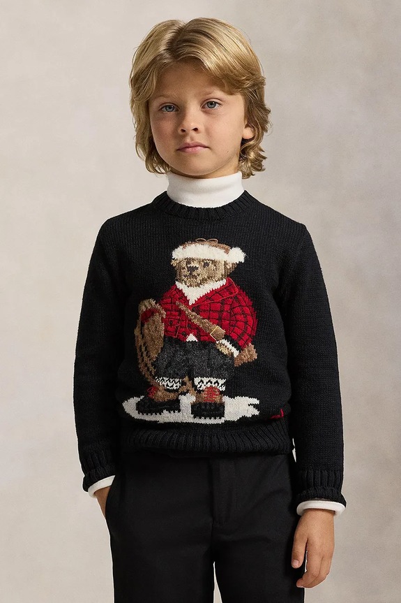Sveter Polo Ralph Lauren stredne hrubá čierna 322981629001