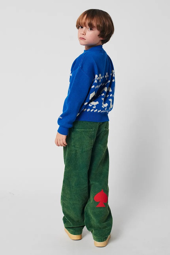 Bobo Choses maglione per bambini con misto lana Farm jacquard 225AC108