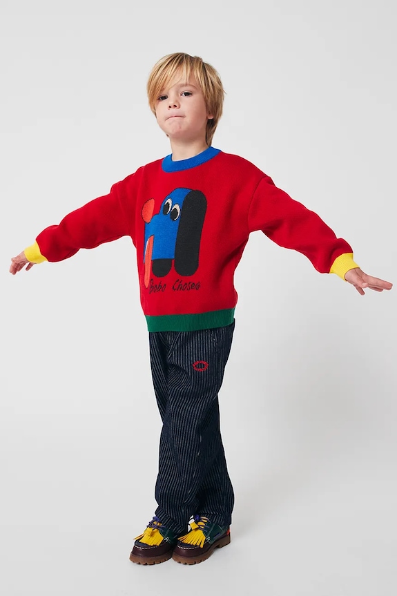 Detský bavlnený sveter Bobo Choses Doggy Mate 225AC111