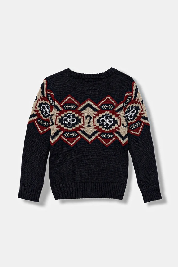 Guess sweter bawełniany N5BR12.Z2NN0.9BYA granatowy AW25