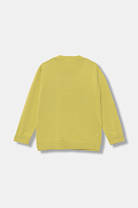 Otroški bombažen pulover United Colors of Benetton 120YC108S.G.seasonal zelena AW25