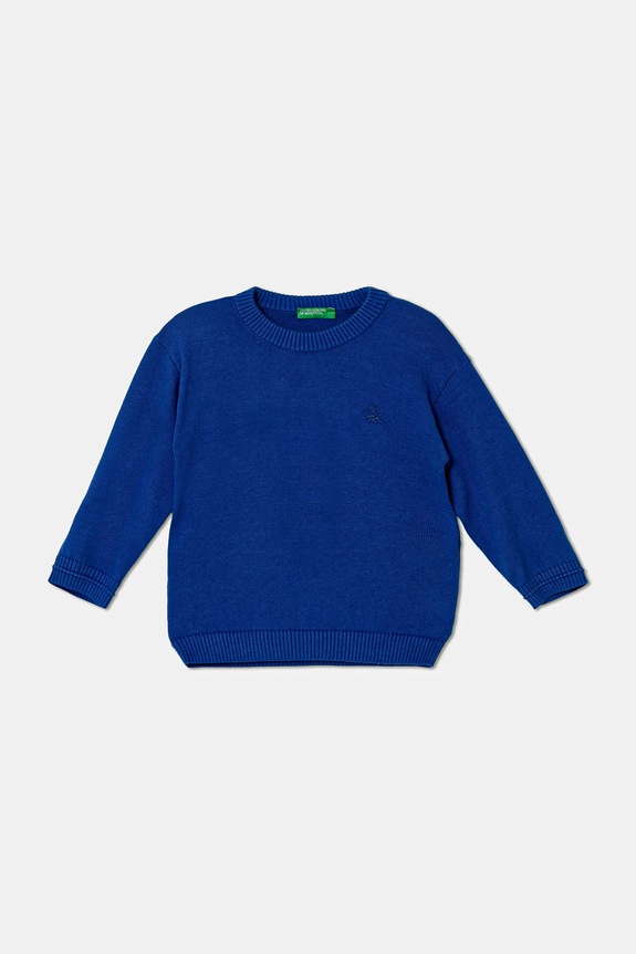 Detský bavlnený sveter United Colors of Benetton bavlna modrá 120YG100X.P.seasonal