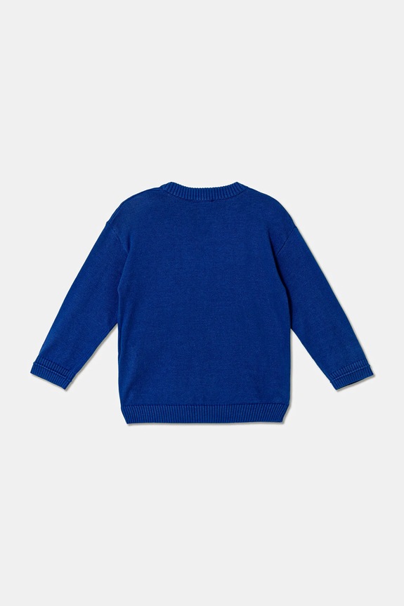 Detský bavlnený sveter United Colors of Benetton 120YG100X.P.seasonal modrá AW25