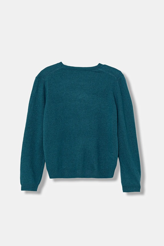 Παιδικό πουλόβερ με προσθήκη μαλλιού United Colors of Benetton 106WC108R.G.seasonal τιρκουάζ AW25