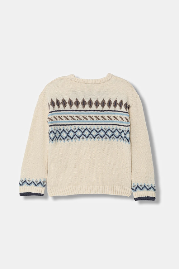 Dětský svetr s příměsí vlny United Colors of Benetton 1PF6H1030.P.Seasonal béžová AW25