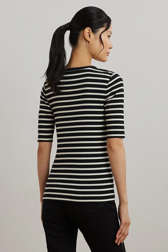 Μπλουζάκι Lauren Ralph Lauren 200971086 μαύρο AW25