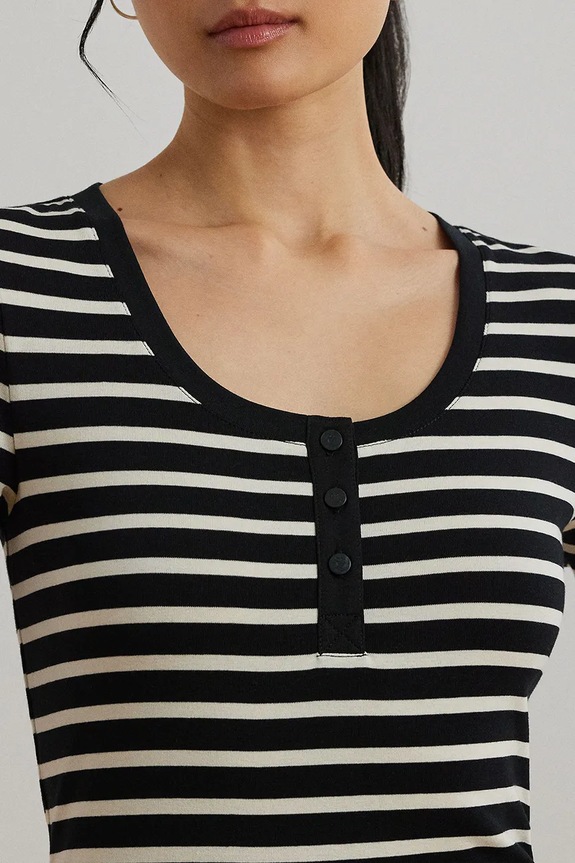 Μπλουζάκι Lauren Ralph Lauren μαύρο 200971086