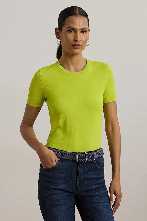 Sveter Lauren Ralph Lauren okrúhly zelená 200971135