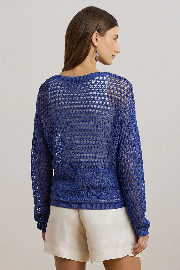 Lauren Ralph Lauren maglione in seta 200971146 blu AW25