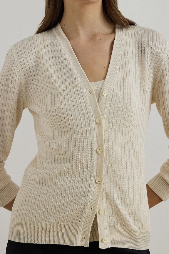 Ленена жилетка Lauren Ralph Lauren бежов 200971350