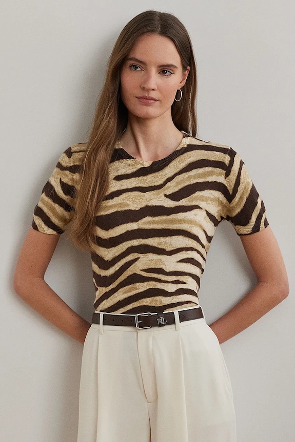 Svetr Lauren Ralph Lauren bavlna béžová 200971372