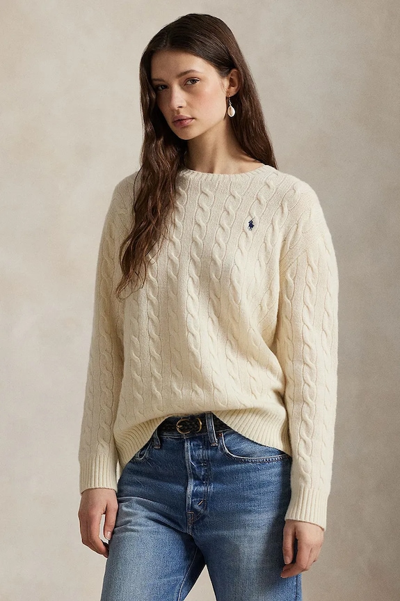 Polo Ralph Lauren pulóver pamut fehér 211971865