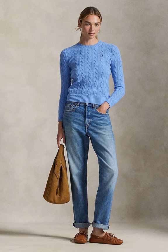 Odzież Polo Ralph Lauren sweter 211971865 niebieski