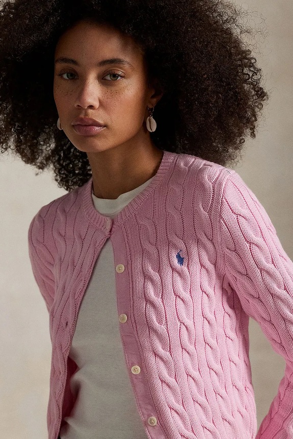 Polo Ralph Lauren Ζακέτα Γυναικεία βαμβακερή ροζ 211971868
